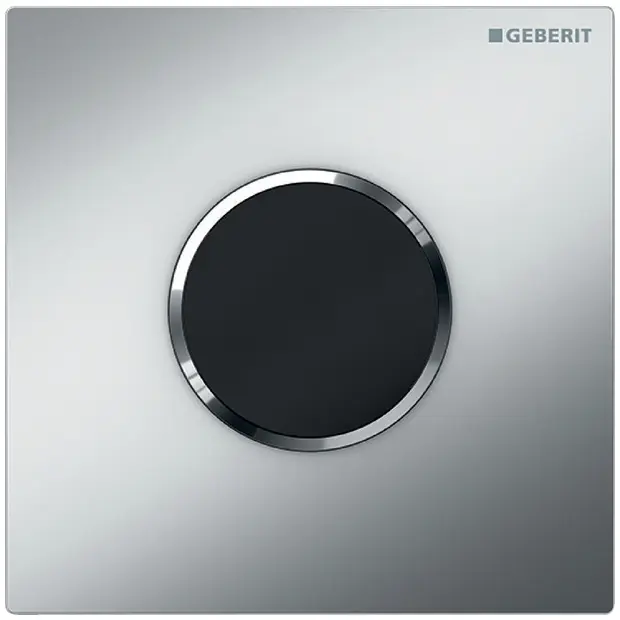 Geberit HyTronic UR-Strg. Sigma10 seidenglanz verchromt Zink-Druckguss beruehrungslos IR/Batterie 116035KN1