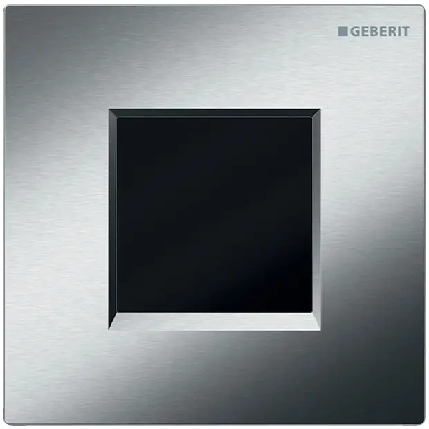 Geberit UR-Strg. mit elektronischer Spülausl. Batterie Abdeckplatte Typ30 Cr gebürstet 116037KX1