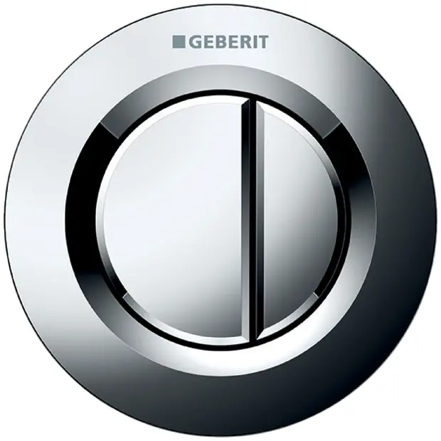 Geberit Fernbetätigung Typ 01 pneumatisch für 2-Mengen-Sp., UP-Drücker glanzverchromt 116042211