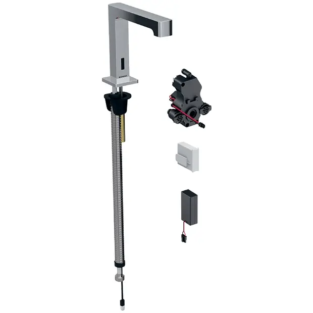 Geberit Waschtischarmatur Brenta Standmontage mit UP-Funktionseinh. Batt. mit Mischer 116194211