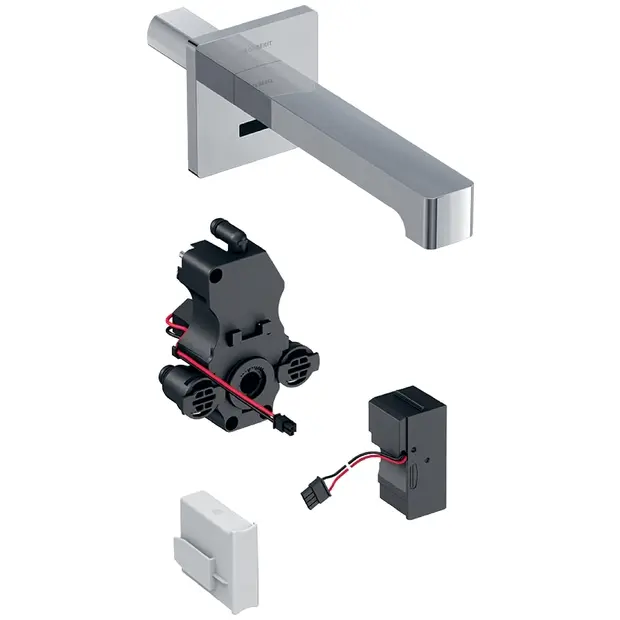 Geberit Waschtischarmatur Brenta Wandmontage mit UP-Funktion Netz L 22cm mit Mischer 116292211