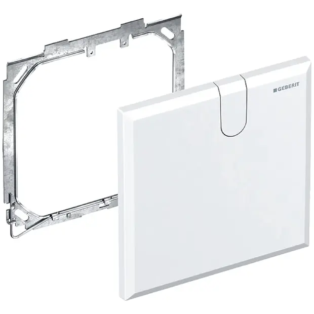 Geberit Abdeckplatte für Waschtischarmaturen mit UP-Funktionseinheit: weiß-alpin 116425111