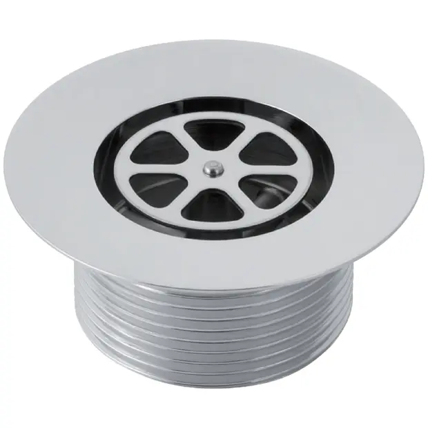 Geberit Ablaufventil mit Rundgewinde G1 1/2\" di40 glanzverchromt H 3,5 152301211
