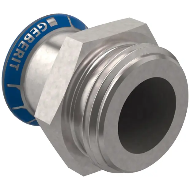 Geberit Mapress Edelstahl Übergang mit AG d35-G1 1/2 31735