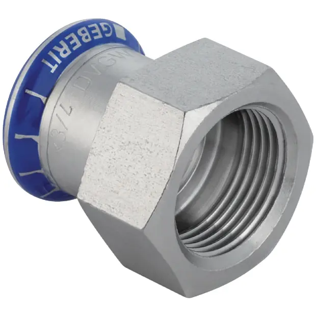 Geberit Mapress Edelstahl Übergang mit IG d15-Rp3/8 31801