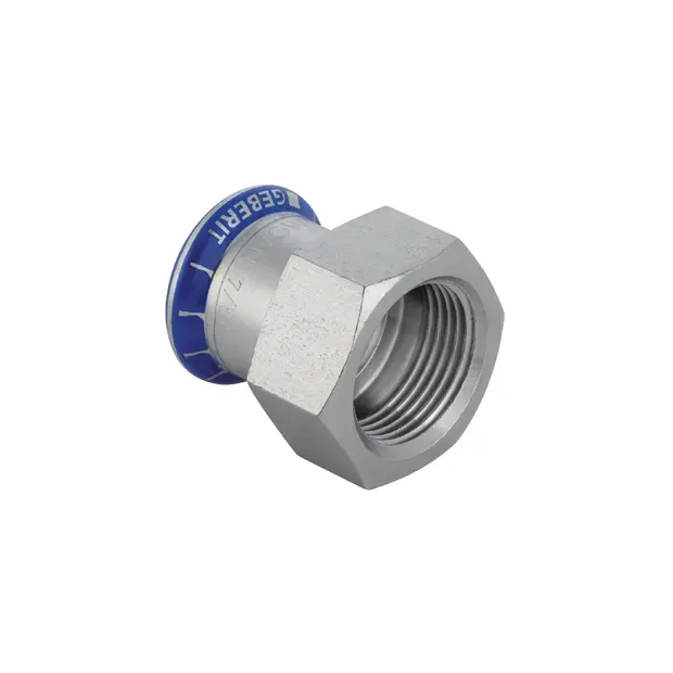 Geberit Mapress Edelstahl Übergangswinkel 90Gr mit IG d15-Rp3/8 33802