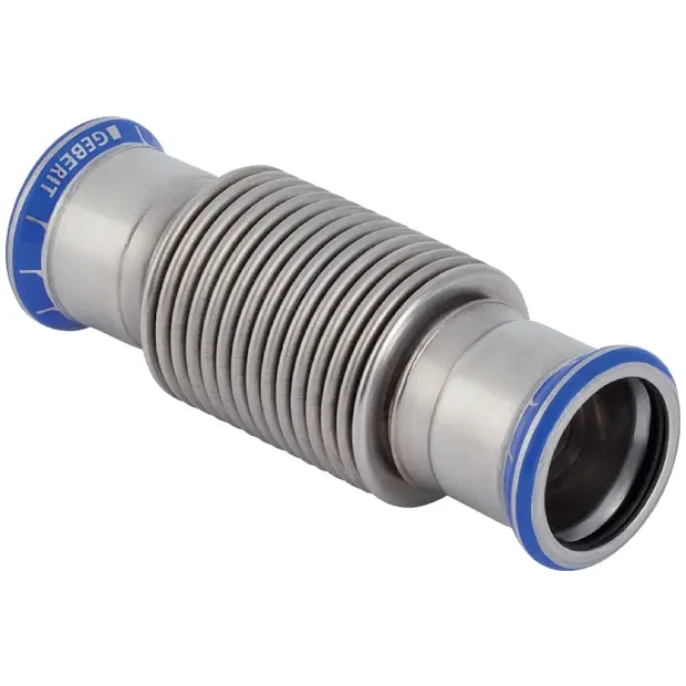 Geberit Mapress Edelstahl Axialkompensator mit Pressmuffen d15 33932