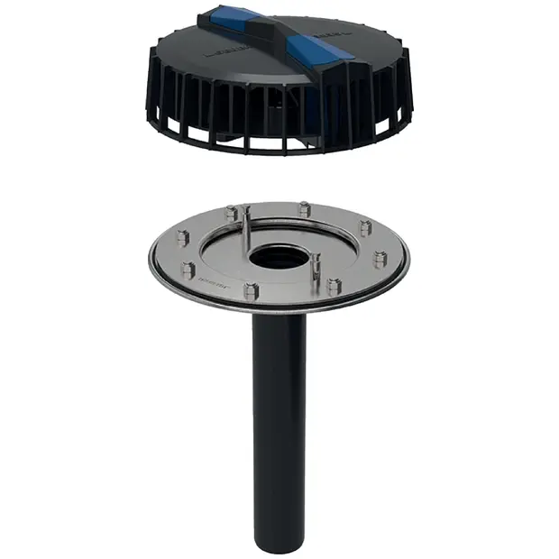 Geberit Pluvia Dachwassereinlauf mit Flansch für Rinnen d56 12l/s 359112001