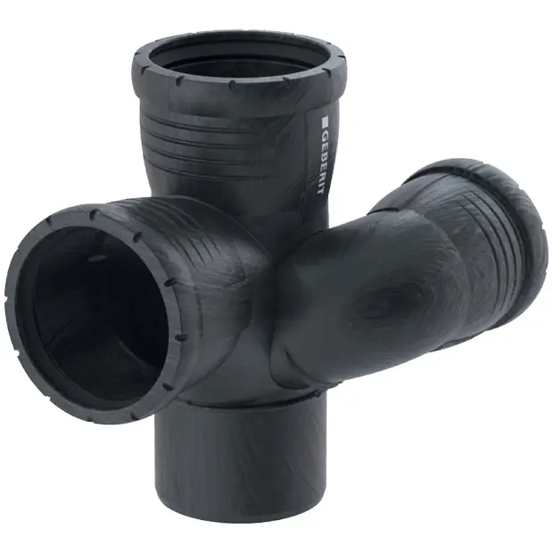 Geberit Silent-Pro Schachtbogenabzweig 87,5Gr d90/90/75 links 393464141