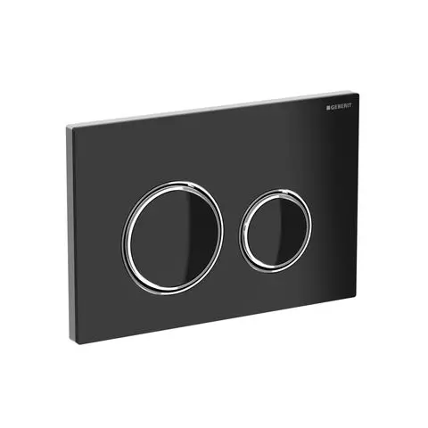 Geberit BetPl. Sigma21, für 2-Mengen-Sp. Glas schwarz 115884SJ1