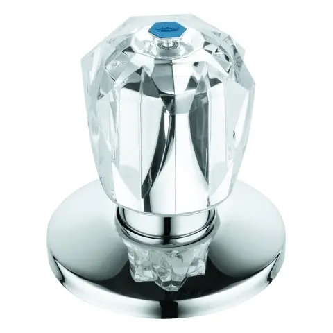 Grohe Oberteil 11544 3/4\" f.UP-Vent. Brillant Griff Markierung blau chrom 11544000