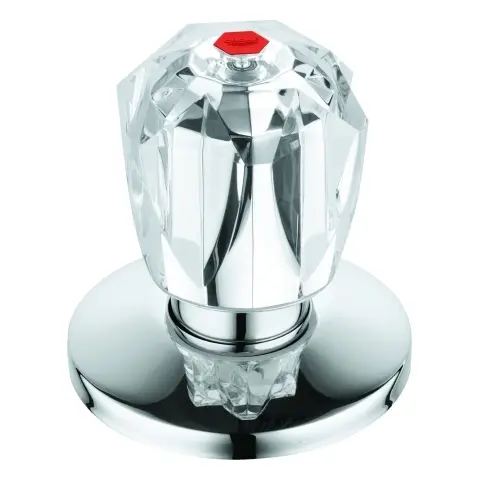 Grohe Oberteil 11545 3/4\" f.UP-Vent. Brillant Griff Markierung rot chrom 11545000