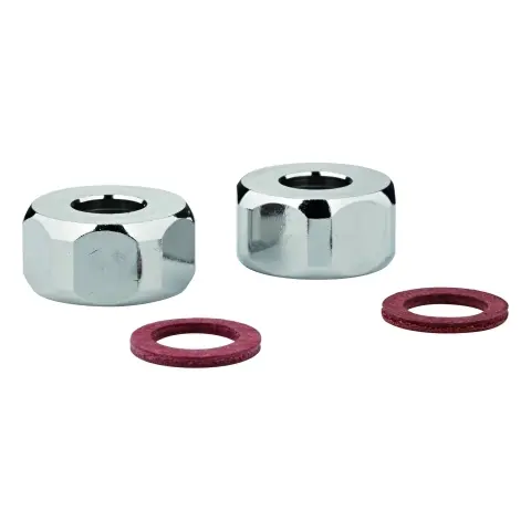 Grohe Verschraubung 12901 1/2\" Bohrung 10,5mm vernickelt 2 Stück chrom 1290100M