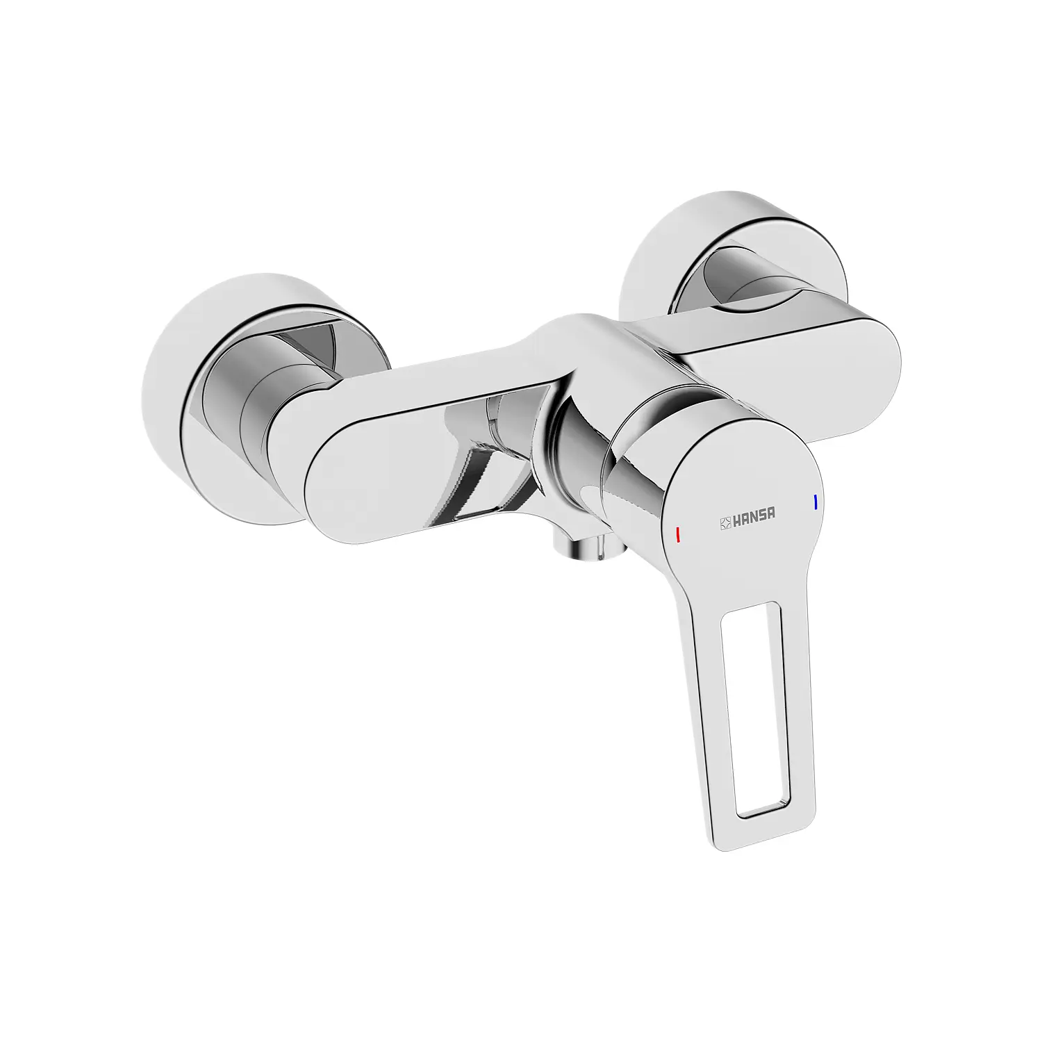 Hansa  Single-Lever Shower mixer exposed installation Hansa twist 0967 loop Lever (metal) chrome-plated 09670185