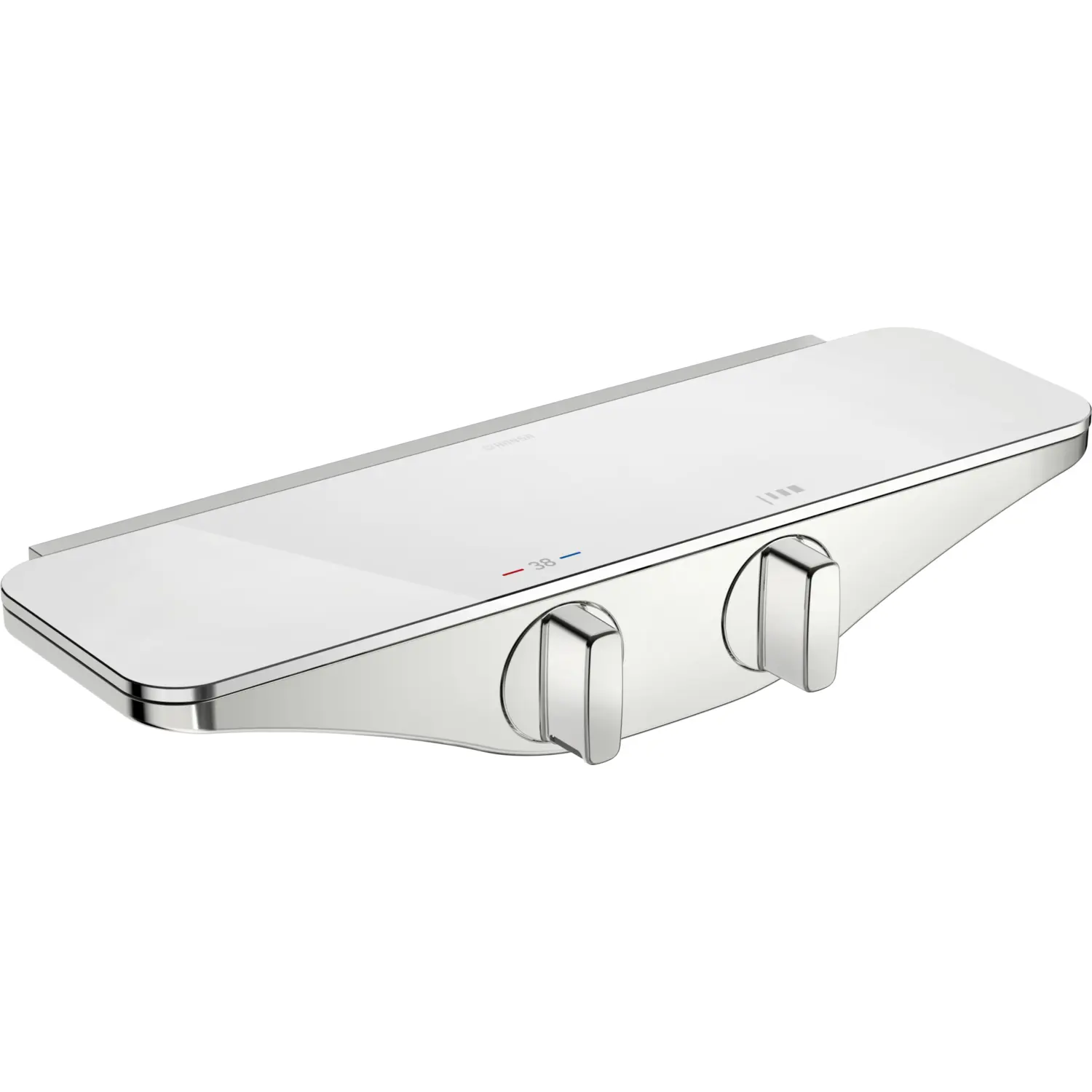 Hansa Brause-Therm.-Batterie für Wandaufbau Hansaemotion 5863 0171 82 weiß/chrom 5863017182
