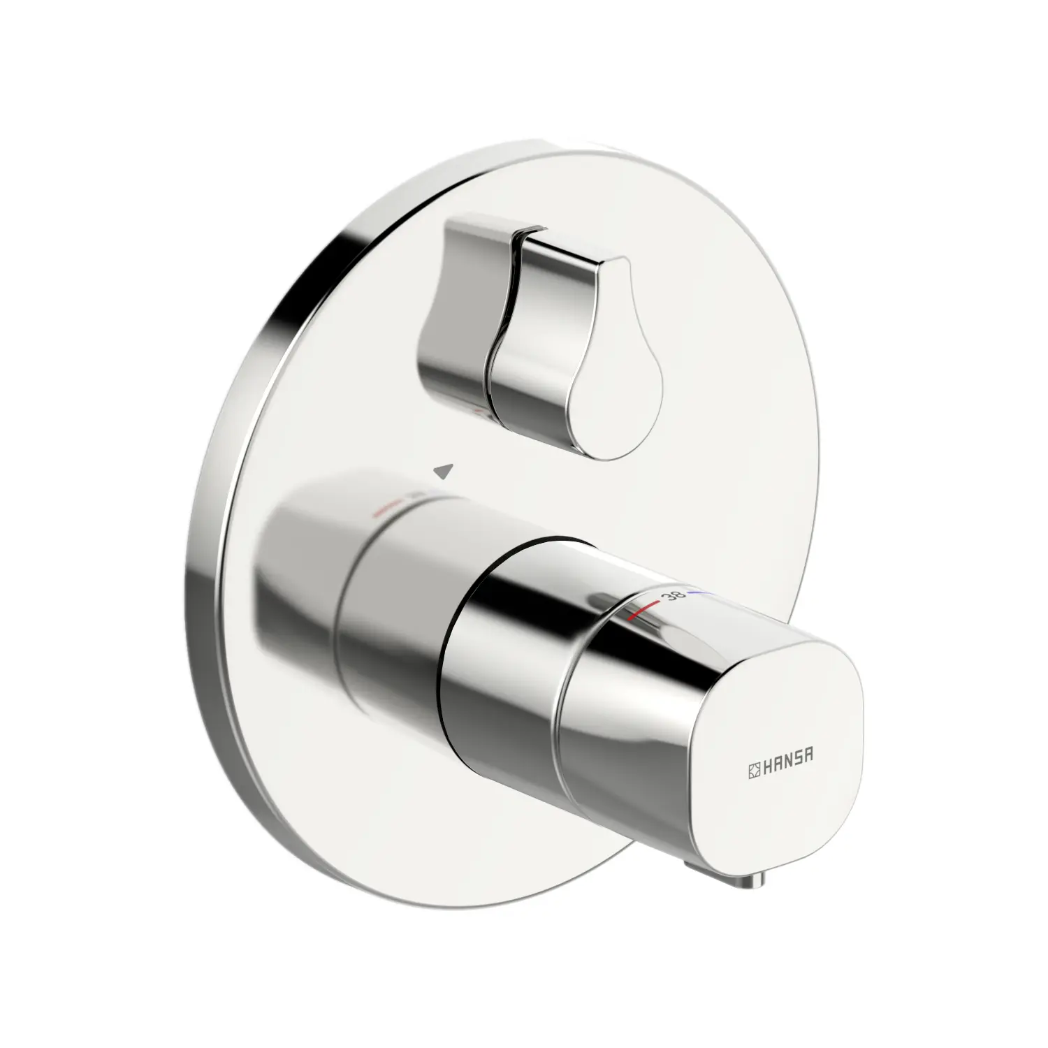 Hansa Funktionseinheit mit Dekorset Therm.- Wannen-Batt. Hansaliving 8114, verchromt 81143552