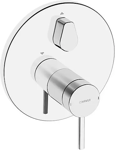 Hansa Function unit with Decor set Single-Lever bath mixer Hansa designo 8111 chrome 81119583