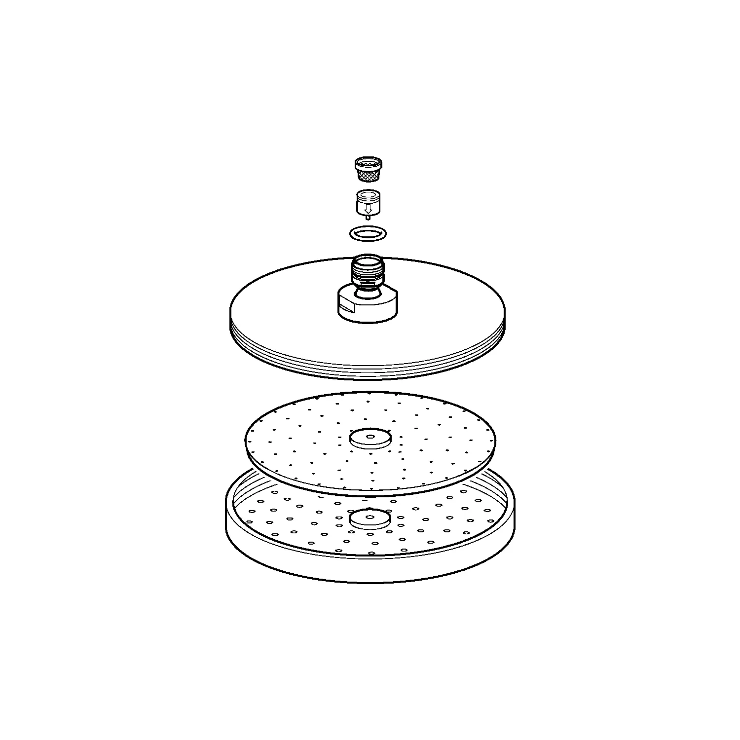 Hansa  Shower head complete chrome 59912432