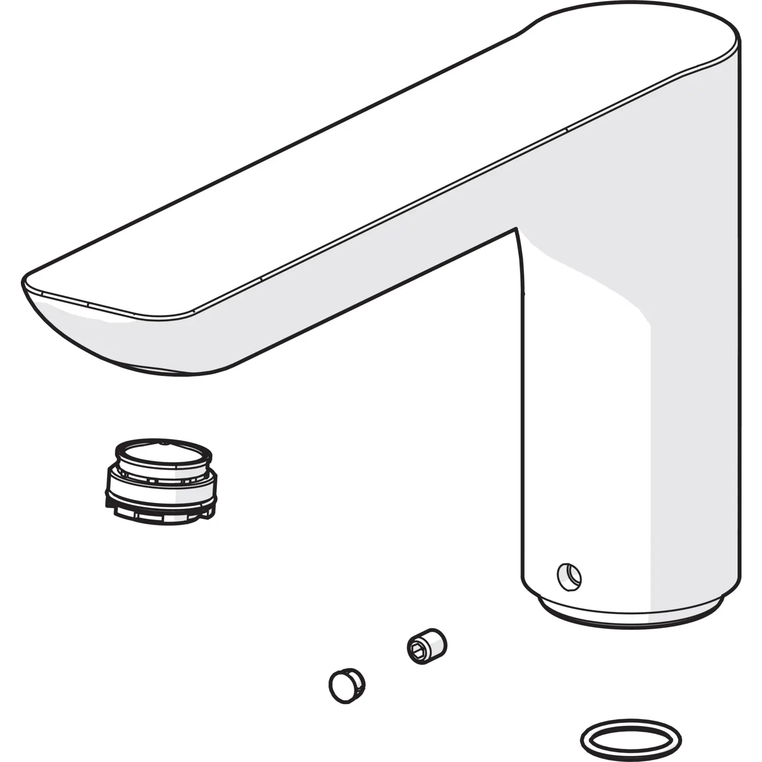 Hansa Auslauf Ligna komplett 180 mm 59913736