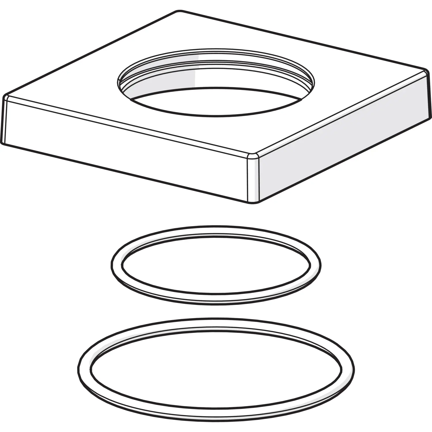 Hansa  Rosette 75 x 75 mm complete Compact  59914209