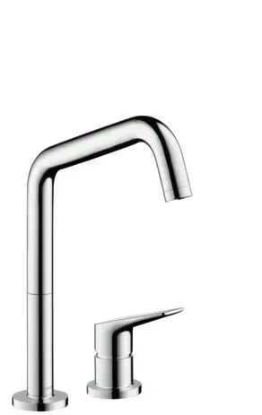 Hansgrohe 2-Loch Spültischmischer Axor Citterio M steel mit Schwenkauslauf 34820800