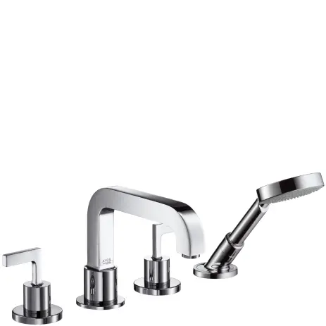 Hansgrohe 4-Loch Wannenarmatur Axor Citterio F-Set fuer Wannenrand chrom mit Hebelgriff 39446000