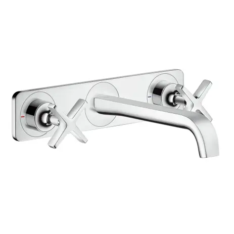 Hansgrohe 3-L.Waschtischarmatur Axor Citterio E Fertigset Wandmontage chrom mit Platte 36115000