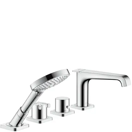Hansgrohe 4-Loch Wannenarmatur Axor Citterio E chrom Fliesenrand mit Thermostat 36410000