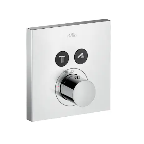 Hansgrohe Thermostat UP Axor ShowerSelect Fertigset 2 Verbraucher quadratisch chr. 36715000