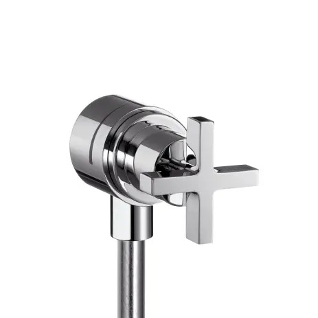 Hansgrohe Fixfit Stop Wandabsperrventil Axor Citterio chrom mit Kreuzgriffen 39883000