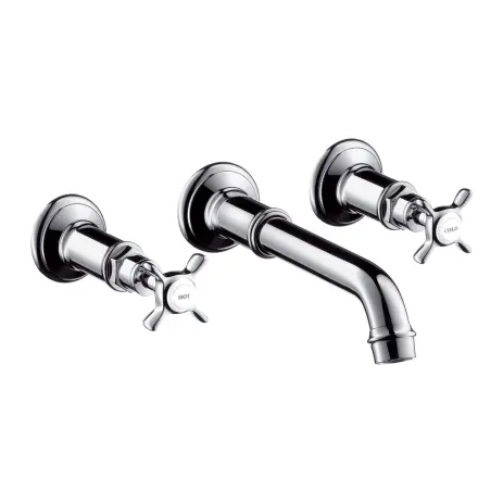 Hansgrohe 3-Loch Waschtischarmatur Axor Montreux Wand Fertigset chrom 16532000