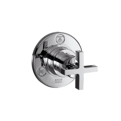 Hansgrohe Vierwegeumstellung Axor Citterio F-Set Quattro Trio chrom mit Kreuzgriff 39925000
