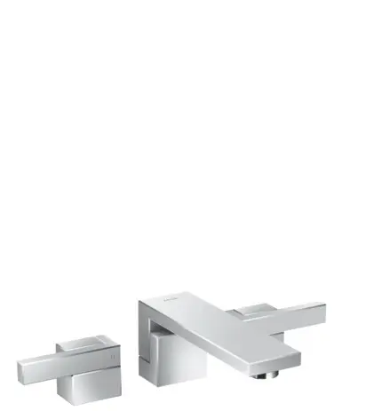Hansgrohe 3-Loch Waschtischarmatur Axor Edge F-Set Wandmontage Diamantschliff chrom 46061000