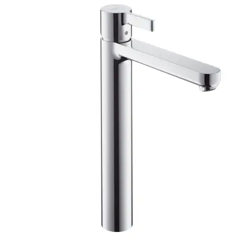 Hansgrohe Single lever basin mixer without waste set for wash bowls Metris S Highriser chrome 31023000