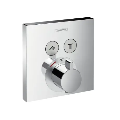 Hansgrohe Thermostatic mixer for concealed installation for 2 functions ShowerSelect chrome 15763000