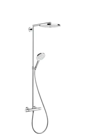 Hansgrohe Raindance Select S 240 2jet Showerpipe white chrome w overhead shower  27129400