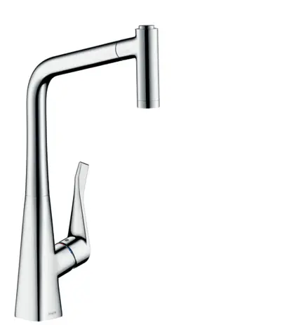 Hansgrohe Single lever kitchen mixer 320 Metris chrome w pull-out spray 14820000