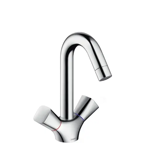 Hansgrohe Zweigriff Waschtischarmatur Logis chrom ohne Ablaufgarnitur 71221000