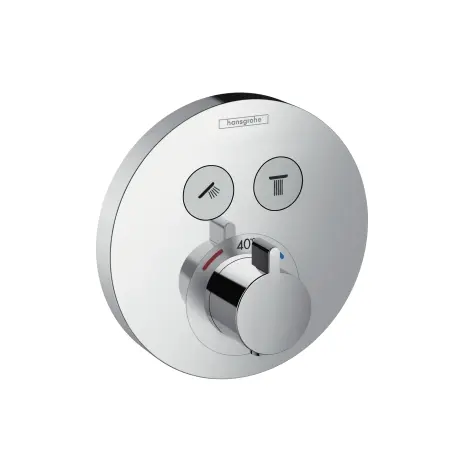 Hansgrohe Thermostat Unterputz ShowerSelect S Fertigset 2 Verbraucher chrom 15743000