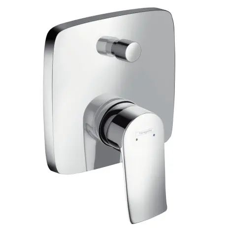 Hansgrohe Wannenmischer Unterputz Metris Fertigset eckig chrom 31454000