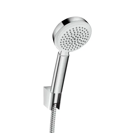 Hansgrohe Shower set Crometta 100 1jet/Porter white/chrome shower hose 1250mm 26664400s
