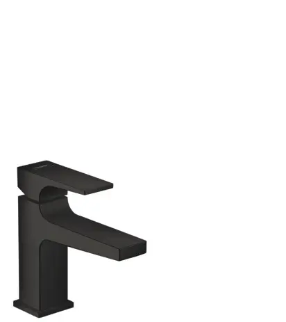 Hansgrohe Waschtischmischer 100 Metropol mattschwarz kurzer Ausl.Push-Open Abl. 32500670
