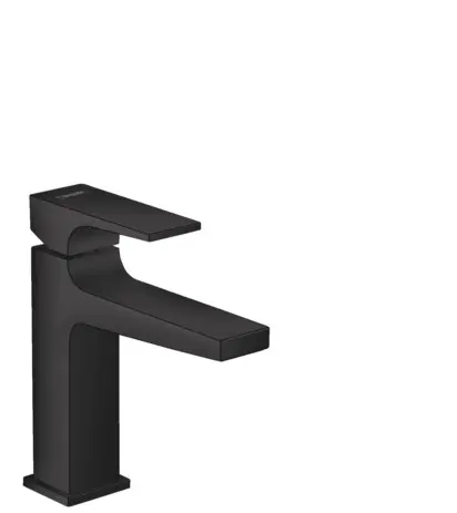 Hansgrohe Waschtischmischer 110 Metropol mattschwarz mit Push-Open Ablaufgarnitur 32507670