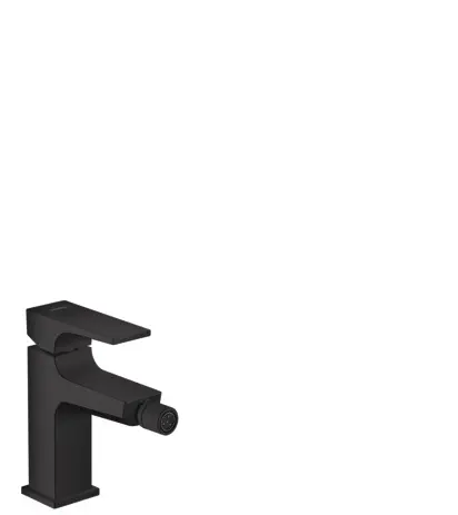 Hansgrohe Bidetmischer Metropol mattschwarz mit Push-Open Ablaufgarnitur 32520670