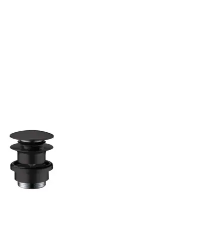 Hansgrohe Ablaufventil push-open DN32 mattschwarz mit Überlaufloch 50100670
