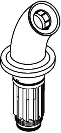 Hansgrohe Auslauf 3-Loch Armatur kurz chrom 96127000