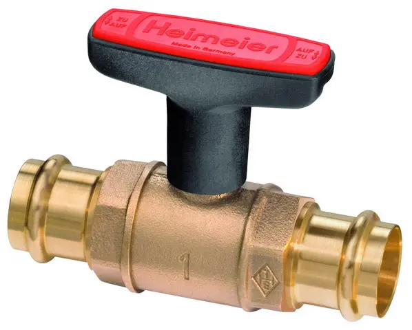 IMI Heimeier Heizungskugelhahn Globo H Viega Pressanschluss 35 x 35 DN 32 0602-35.000 060235000