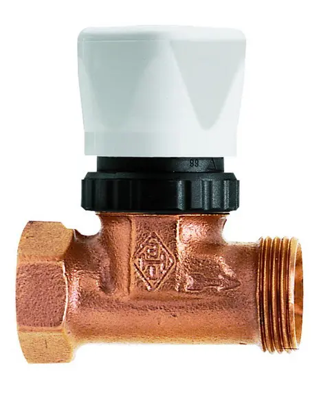 IMI Heimeier Vorlauf RegulierValve 1/2 " Sleeve female thread x 3/4 " with male thread with Handregulierkappe 1302-02.000