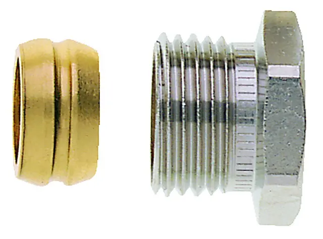 IMI Heimeier Klemmverschraubung vernickelt f?r Kupferohr und Stahlrohr 12 mm 2201-12.351 220112351
