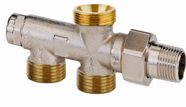 IMI Heimeier Two-pipe distributor Duolux with shut-off and Voreinst. 2-pipe-System 3801-02.000